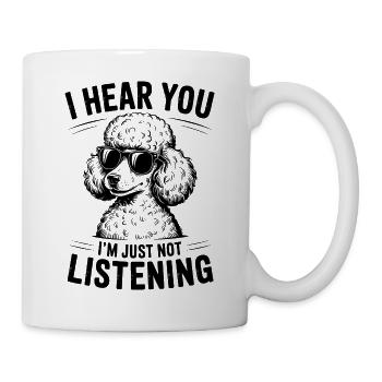 Pudel Sprüche Hunde Lustiges Pudel Geschenk - Tasse - Weiß - Rechts
