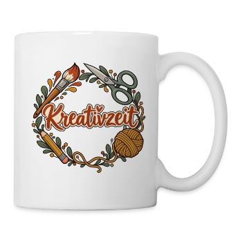 Kreativzeit personalisierbar für Kreativgruppen - Tasse - Weiß - Rechts