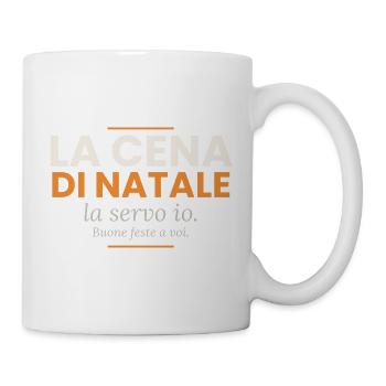 Ich serviere das Weihnachtsessen – Kellner - Tasse - Weiß - Rechts