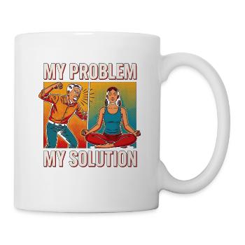 Yoga Instructor My Problem My Pictogram Mom Dad - Tasse - Weiß - Rechts