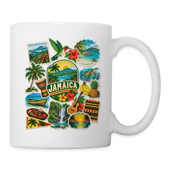 Jamaika Reisesticker - Tasse - Weiß - Rechts