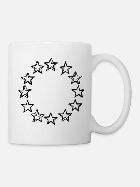 Sternenkranz handgezeichnet - Tasse - Weiß
