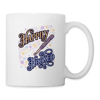 Happily Hooked verspieltes Häkeln - Tasse - Weiß - Rechts