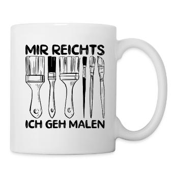 Künstler Kunstlehrer Mir Reichts Ich Geh Malen - Tasse - Weiß - Rechts