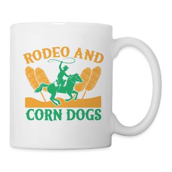 Western Rider Rodeo & Corn Dogs Cowgirls Rodeo - Tasse - Weiß - Rechts