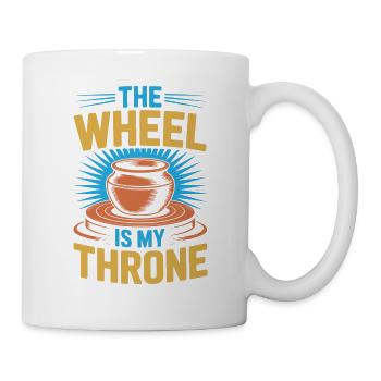 Gifts For Pottery Makers Wheel Is My Throne - Tasse - Weiß - Rechts