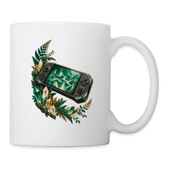 Kristallkonsole im smaragdgrünen Farnbogen - Tasse - Weiß - Rechts