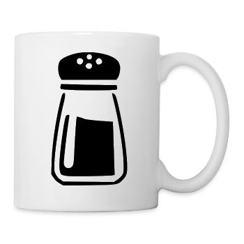 Salzstreuer Salz Küche Koch Geschenk - Tasse - Weiß - Rechts