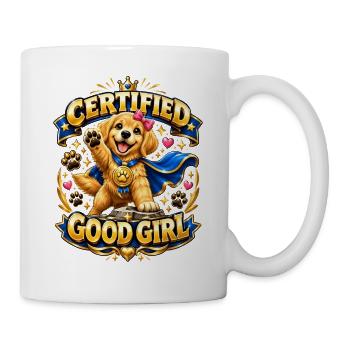 Zertifizierte Gute-Girl Hündin - Tasse - Weiß - Rechts