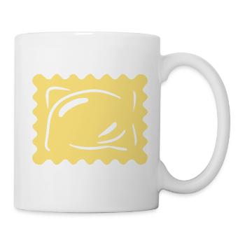 Pasta Nudeln Ravioli Italien Geschenk Weihnachten - Tasse - Weiß - Rechts
