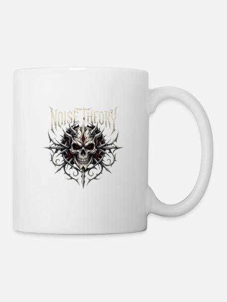 Lärmtheorie – Heavy Metal Skull - Tasse - Weiß