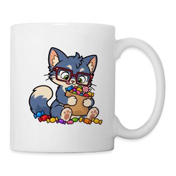 Sweet Stash – Süße Süßigkeiten-Horterkatze - Tasse - Weiß - Rechts