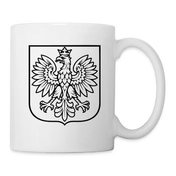 Polnischer Adler Clean Design – Wappen Polen - Tasse - Weiß - Rechts