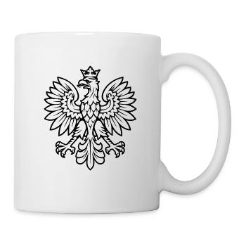 Polnischer Adler Clean Design – Minimal Wappen - Tasse - Weiß - Rechts