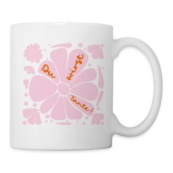 Du wirst Tante, Baby - Tasse - Weiß - Rechts