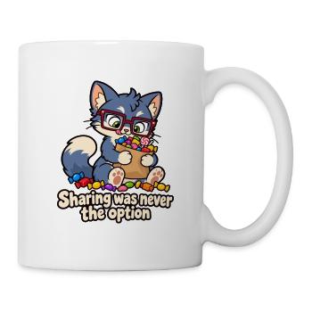 Teilen war nie die Option – Candy Cat - Tasse - Weiß - Rechts