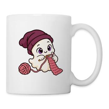 Cosy Stitches – Süßer Häkelgeist - Tasse - Weiß - Rechts