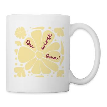 Du wirst Oma, Baby - Tasse - Weiß - Rechts
