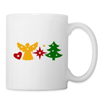 Engel Stern Tannenbaum - Tasse - Weiß - Rechts