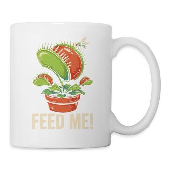 Fress mich Venusfliegenfalle - Tasse - Weiß - Rechts