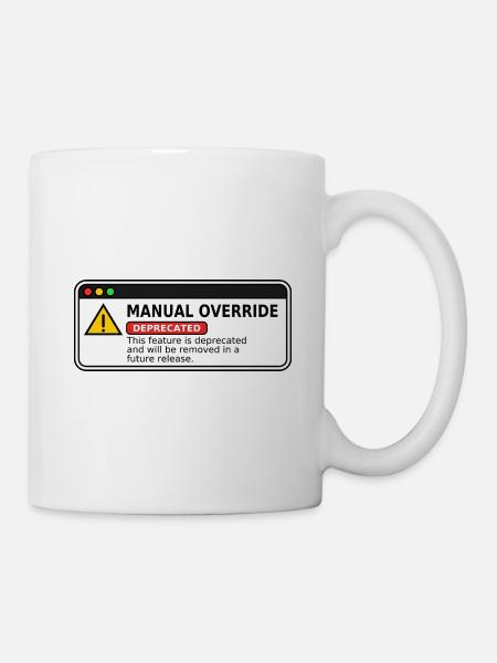Manual Override  - Tasse - Weiß