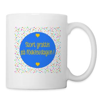Schwedischer Geburtstag - Tasse - Weiß - Rechts