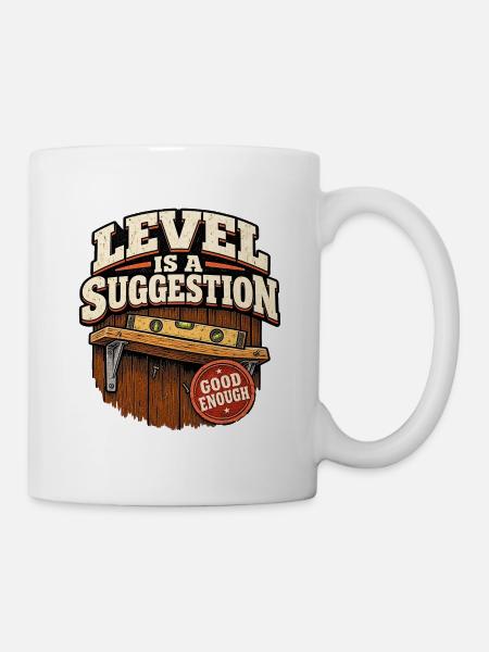 Level ist ein Vorschlag - Tasse - Weiß