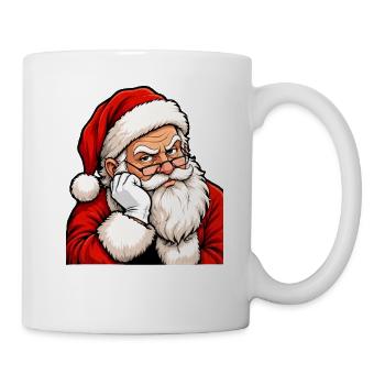 Grimmiger Santa im klassischen Rot - Tasse - Weiß - Rechts