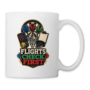 FLIGHTS CHECK FIRST - Tasse - Weiß - Rechts