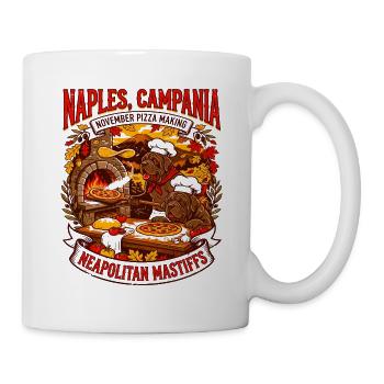 Naples Campania Neapolitan Mastiffs Pizza Making - Tasse - Weiß - Rechts