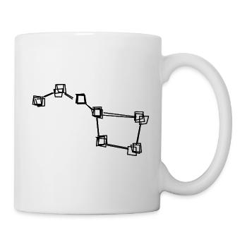Großer Wagen handgezeichnet - Tasse - Weiß - Rechts