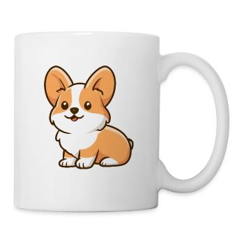 Corgi - Tasse - Weiß - Rechts