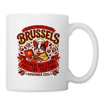 French Bulldog Praline Tasting Brussels Oct - Tasse - Weiß - Rechts