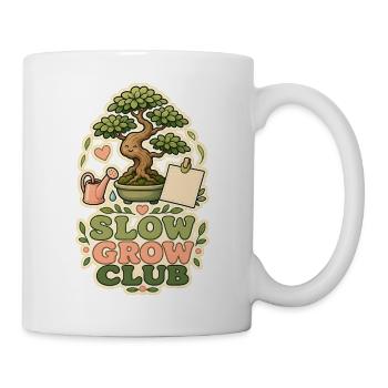 SLOW GROW CLUB Pflanzen - Tasse - Weiß - Rechts