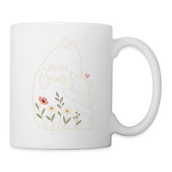 Minimales Gänseblümchen-Mama-Leben süße Mama-Bär - Tasse - Weiß - Rechts