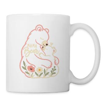 Minimales Herz-Geschenk für Mama Mama Bär - Tasse - Weiß - Rechts