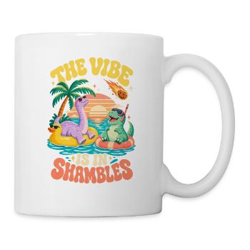 Sunny Dinosaurier Die Stimmung ist im Chaos - Tasse - Weiß - Rechts