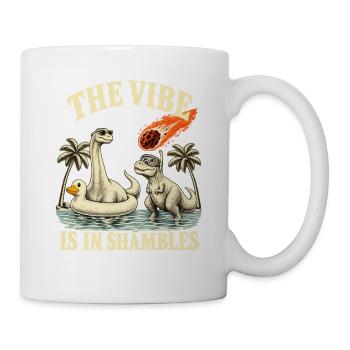 Vintage Dinosaurier Die Stimmung ist im Chaos - Tasse - Weiß - Rechts