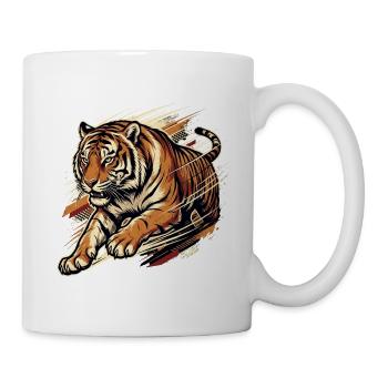 Wild Speed – Vintage Tiger Streetwear - Tasse - Weiß - Rechts