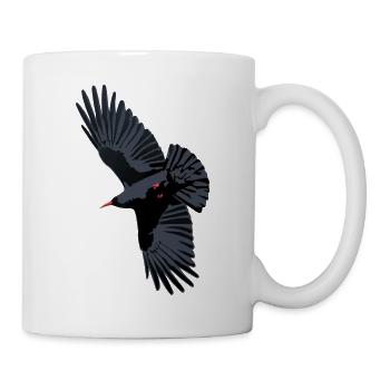 Rotschnabel-Chough-Flug - Tasse - Weiß - Rechts