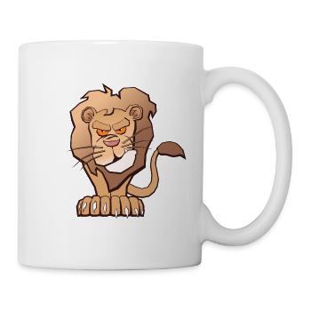 Grumpy Lion - Tasse - Weiß - Rechts