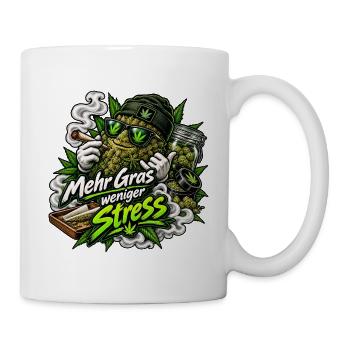 Mach Ma kein Stress - Tasse - Weiß - Rechts