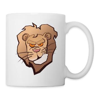 Mürrischer Löwenkopf - Tasse - Weiß - Rechts