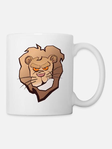Mürrischer Löwenkopf - Tasse - Weiß