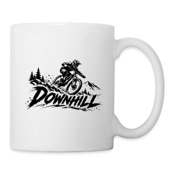 Downhill Mountainbike – MTB Motiv - Tasse - Weiß - Rechts