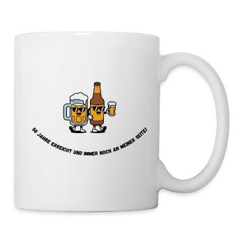 50 Jahre und an meiner Seite, lustiges Design 50. - Tasse - Weiß - Rechts