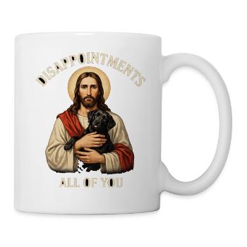 Disappointments Jesus mit Labrador - Tasse - Weiß - Rechts