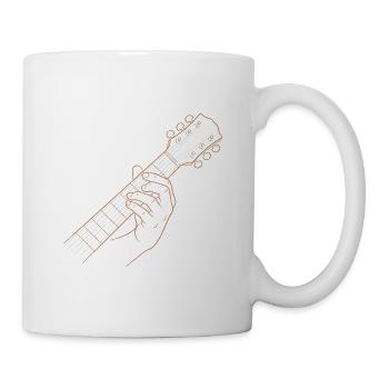 Gitarren-Griffbrett Handlinien-Kunst-Musiker-Tee - Tasse - Weiß - Rechts