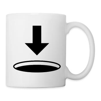 Loch mit Pfeil - Tasse - Weiß - Rechts