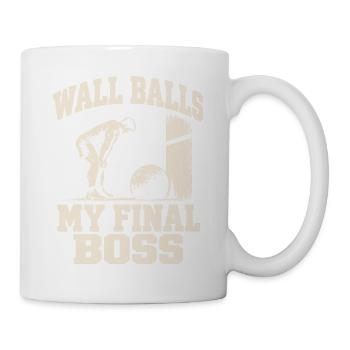 Wall Balls Hybrid Fitness Rennen Fitnessstudio Humor Männer - Tasse - Weiß - Rechts